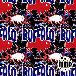 Buffalo Graffiti | Seamless | Digital Paper | Football | Instant Download | Bills