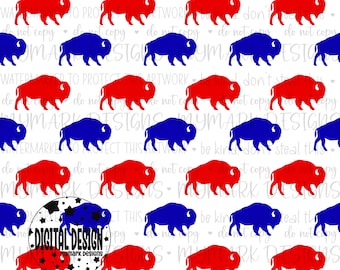 Classic Buffalos | Seamless | Digital Paper | Football | Instant Download | Bills | Buffalo Football