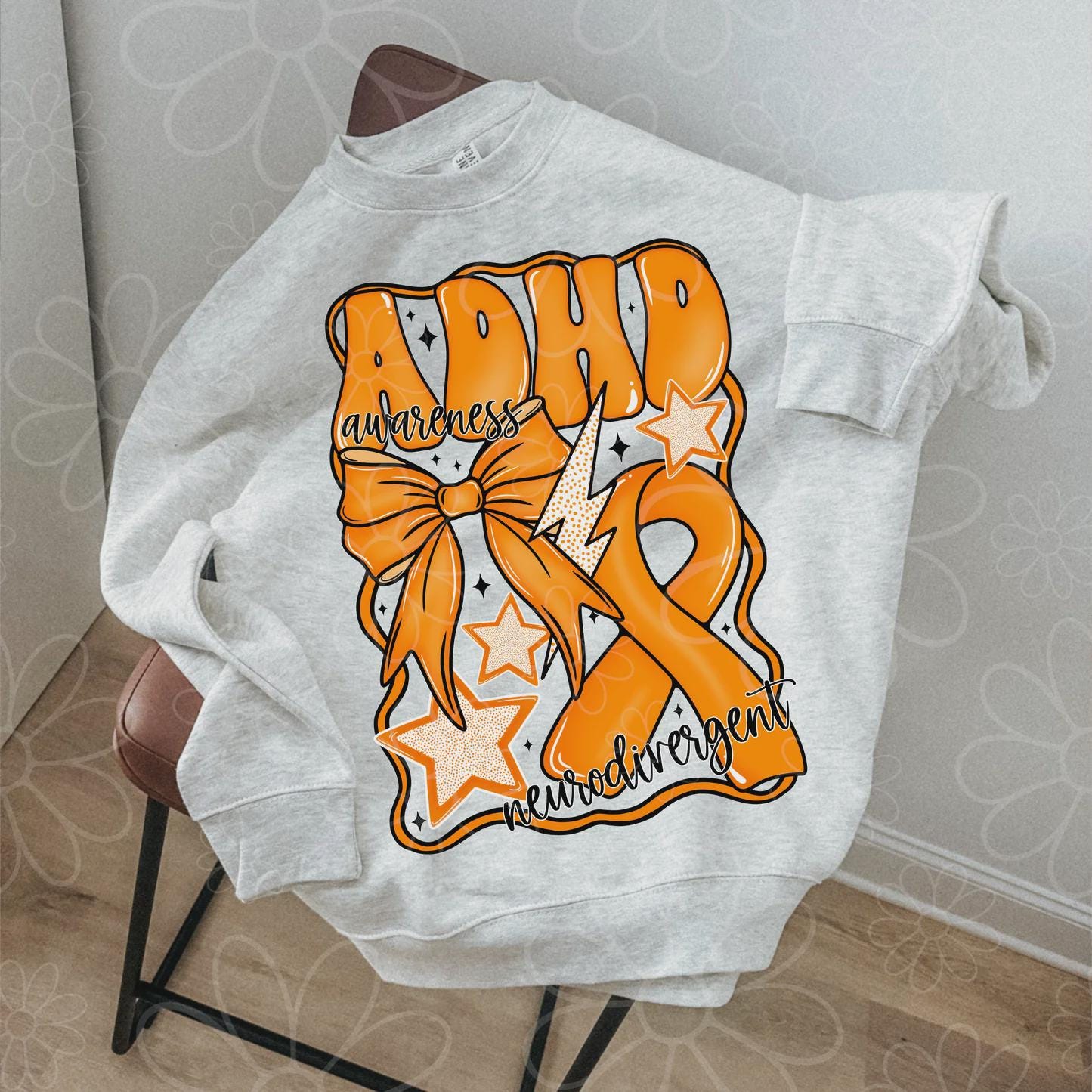 ADHD Awareness Png | Ribbon Design | Neurodiversity Png | DTF ...