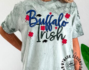 Buffalo Irish Shamrocks PNG | St. Patrick's Day Football Design (Digital Download)