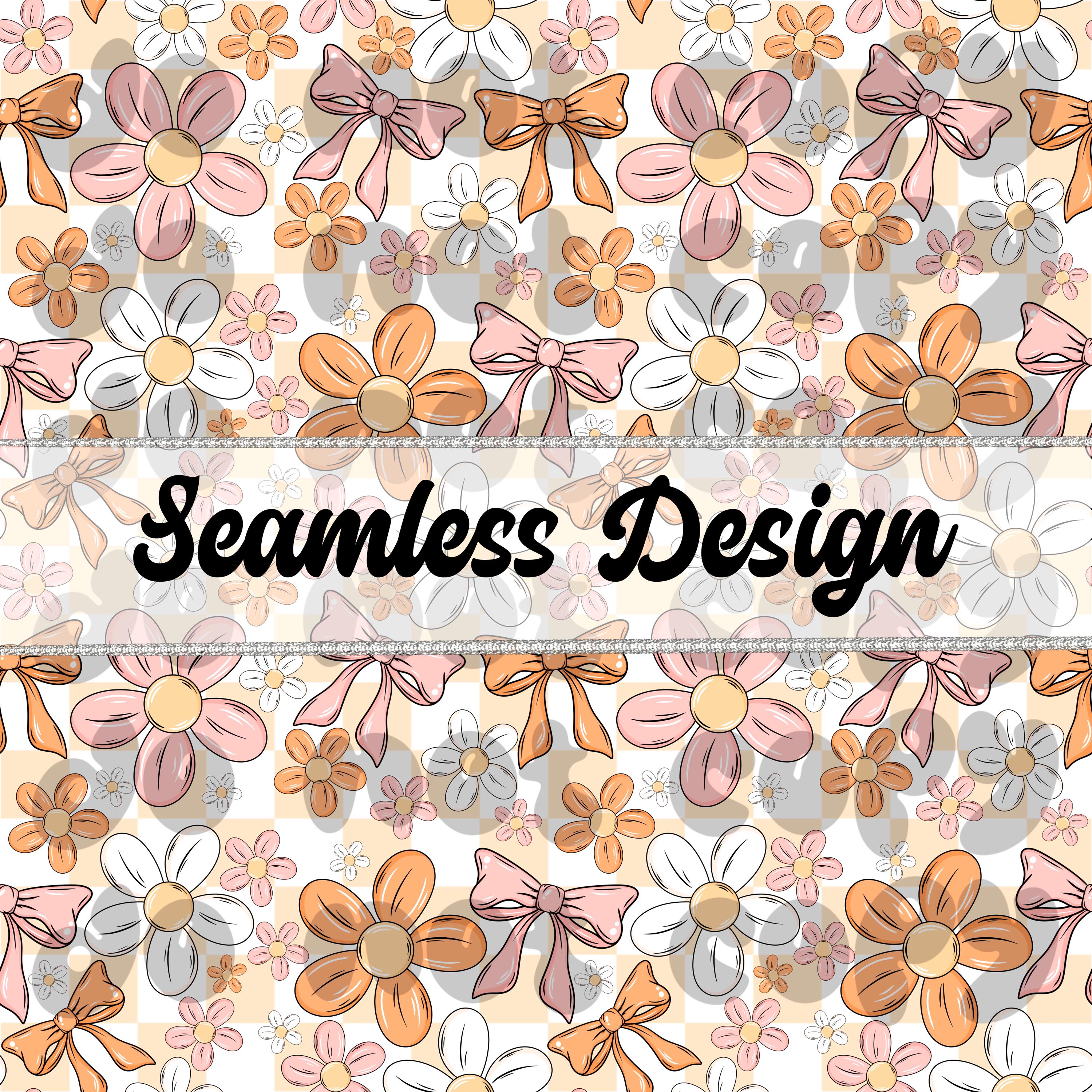 Spring Florals Seamless Designs | Bow Seamless | Spring Repeating ...