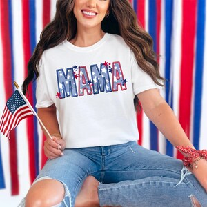 MAMA patriotic Embroidery PNG | Instant Download | Memorial 4th of July Patriotic | Sublimation | DTF