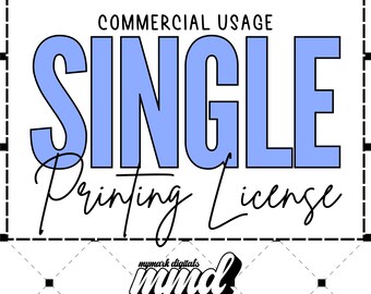 Licencia para imprimir / DISEÑO ÚNICO