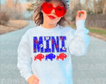 MINI Faux Embroidery | Buffalo | Football | Instant Download | Bills | PNG