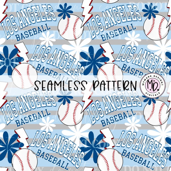 Los Angeles Baseball | Seamless | Digital Paper | Instant Download | LA