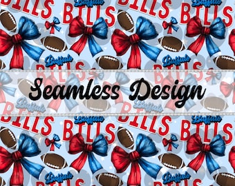 Buffalo Bills Football Seamless Design (Digital Paper)