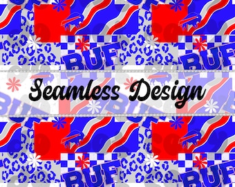 Buffalo Football Seamless Design | Patchwork Digital Paper (Instant Download)