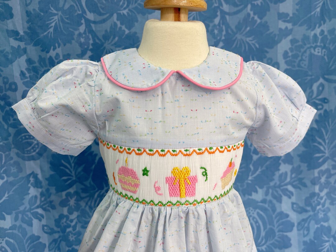 Hand Smocked Birthday Dress, Newborn,toddler Dress, Birthday Gift