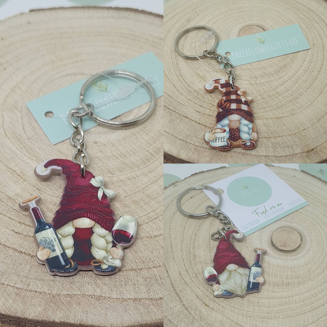 Cute Gonk Gnome Key Rings Novelty Key Rings Gonk Gifts Gnome Etsy