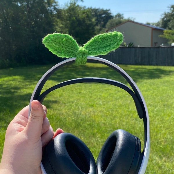 Headphone Leaf Crochet Etsy