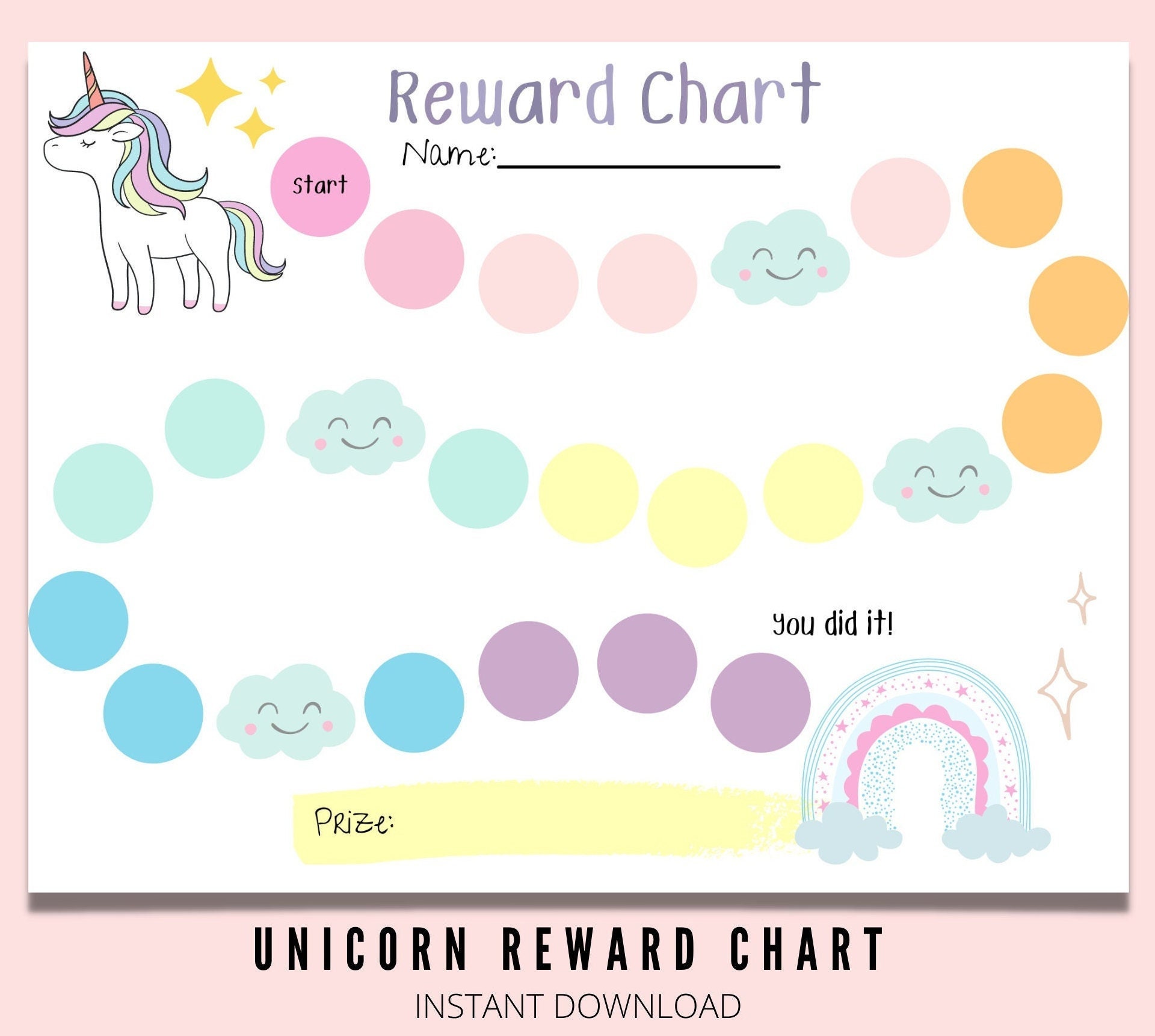 unicorn-reward-chart-for-kids-printable-chore-chart-girls-etsy-singapore