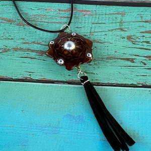 Knobcone Pinecone Tassle Pendant , Festival Jewelry, Gifts for her, Western