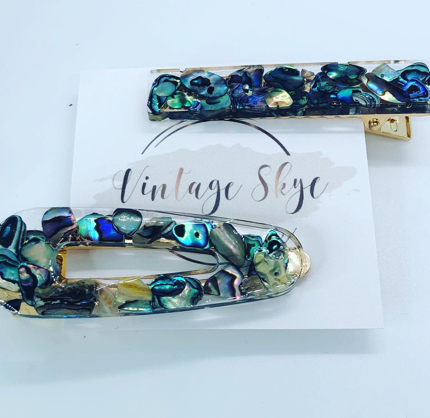 Mother of Pearl Barrette - Etsy display picture 2