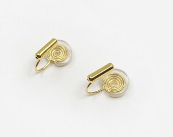 Clip On earrings converters Silicon Clip-On converter Comfortable easy to convert earrings