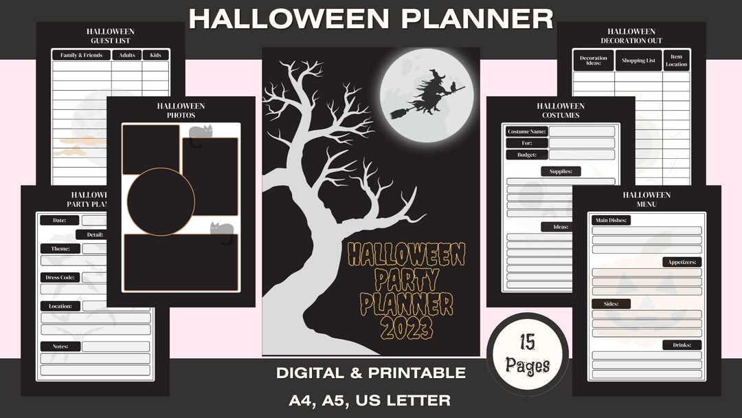 Halloween Planner Printable Halloween Planner Halloween - Etsy