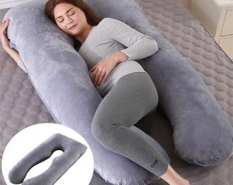 Cuscino di supporto per il sonno estivo per le donne incinte Cuscini di maternità a forma di U Gravidanza Seta di ghiaccio