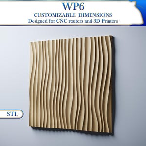 Modern 3D Panel STL File: CNC Router Texture Design (Digital Download)