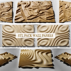 STL pack 3D wall panels. CNC files for wood carving wall art