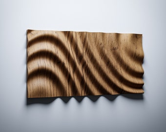 Water Ripple 3D Wall Panel CNC STL File: Wood Carving Design