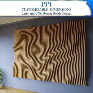 Parametric wall art | CNC cutting files for wooden wall panel | PP1