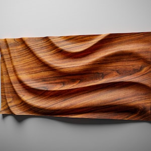 CNC-bestanden voor hout, golvend houten wanddecor, CNC-houtsnijwerk of 3D-print, WP10