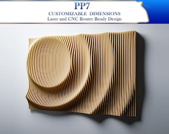 Parametric Ripple Wall Art Panel CNC Files (Digital Download)
