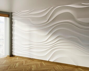 3D Wave Wall Panel STL • for CNC Routers & 3D Printing • Seamless