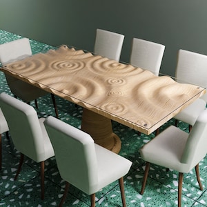 stl files for cnc router 3d wood carving water ripple pattern | 3d model for table or 3d wall panel | RP2
