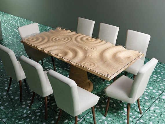 stl files for cnc router 3d wood carving water ripple pattern | 3d model for table or 3d wall panel | RP2