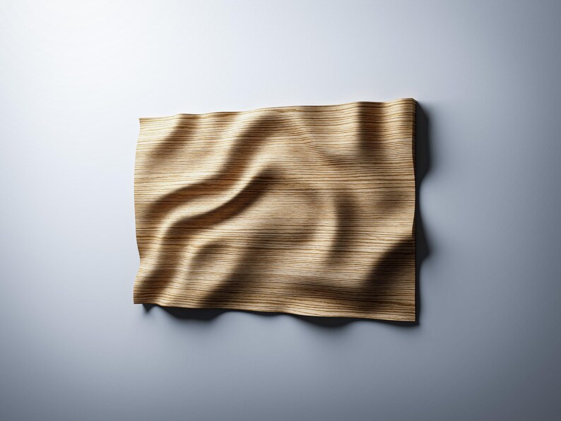 Abstract CNC wall art panel — customizable STL relief for wood wall panels,
