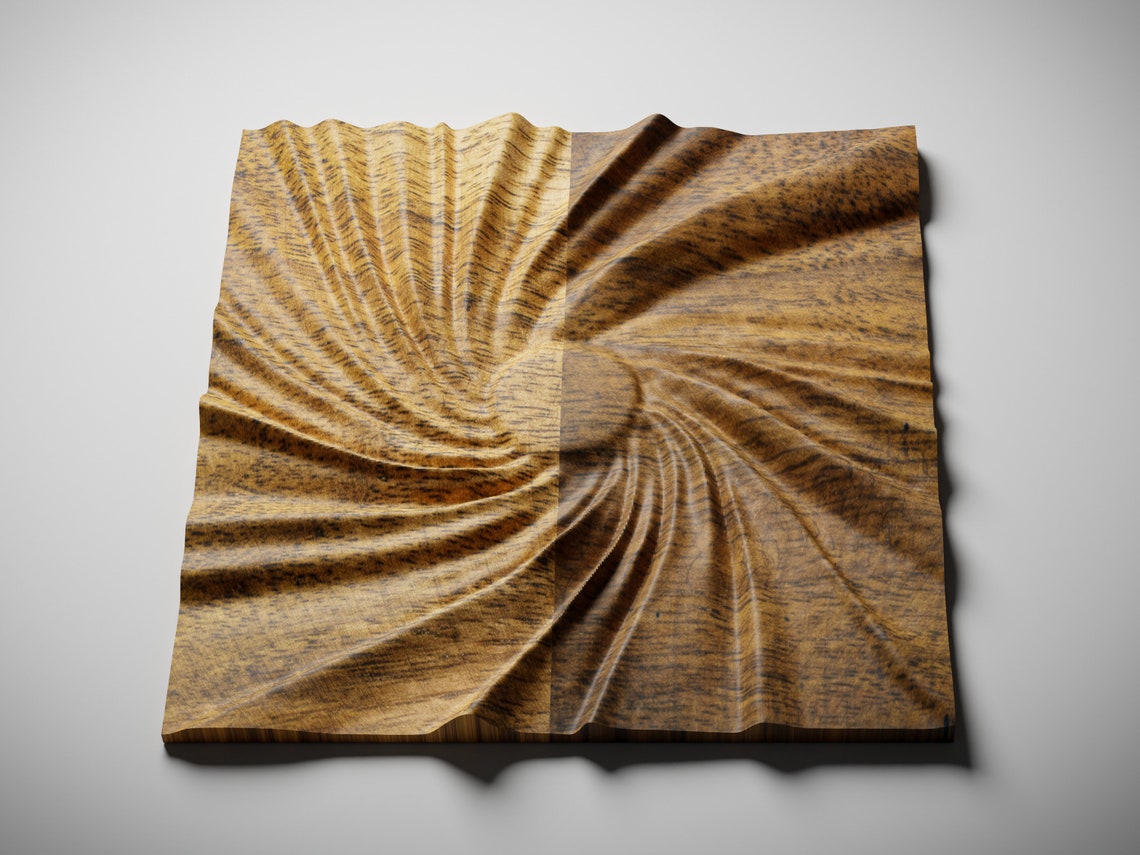 Cnc Router Wall Art STL Files Pack, Wood Carved Panels Drapery Fan ...