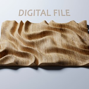 Puede incluir: Un archivo digital de una textura de madera con un patrón ondulado. La madera es de color marrón claro con líneas de grano marrón oscuro. El texto "DIGITAL FILE" es visible en la parte superior de la imagen.