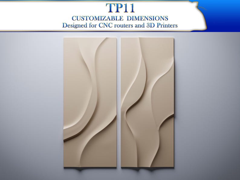 Side Router Texture Design Minimalist Abstract Texture Wall Art STL Files for CNC Router & 3D ...