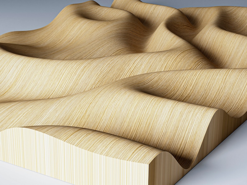 Close-up of surface curvature on the wavy panel