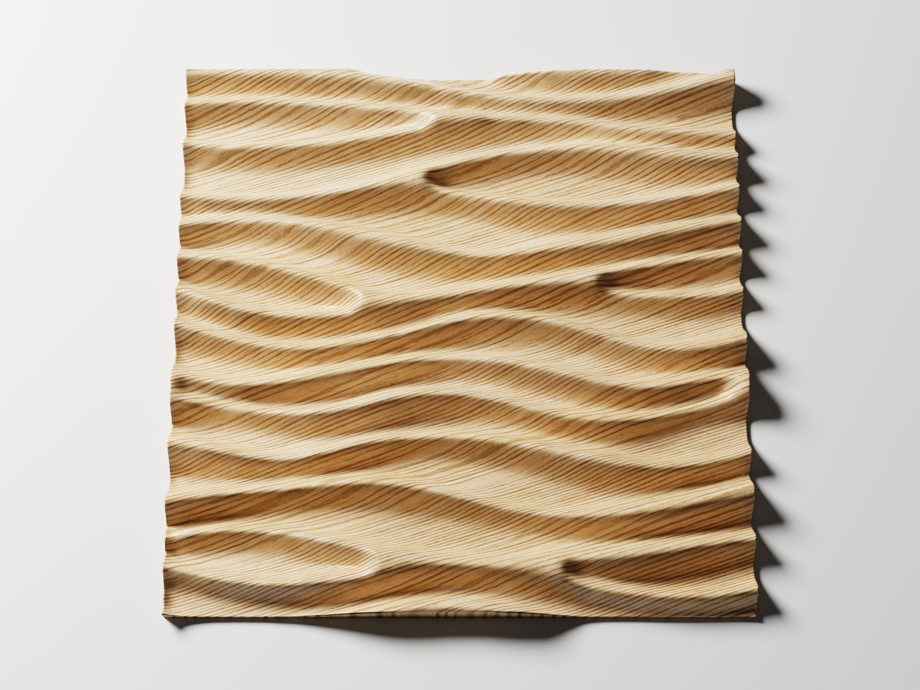 3D Wave Wall Panel STL File: CNC Router or 3D Printing (digital