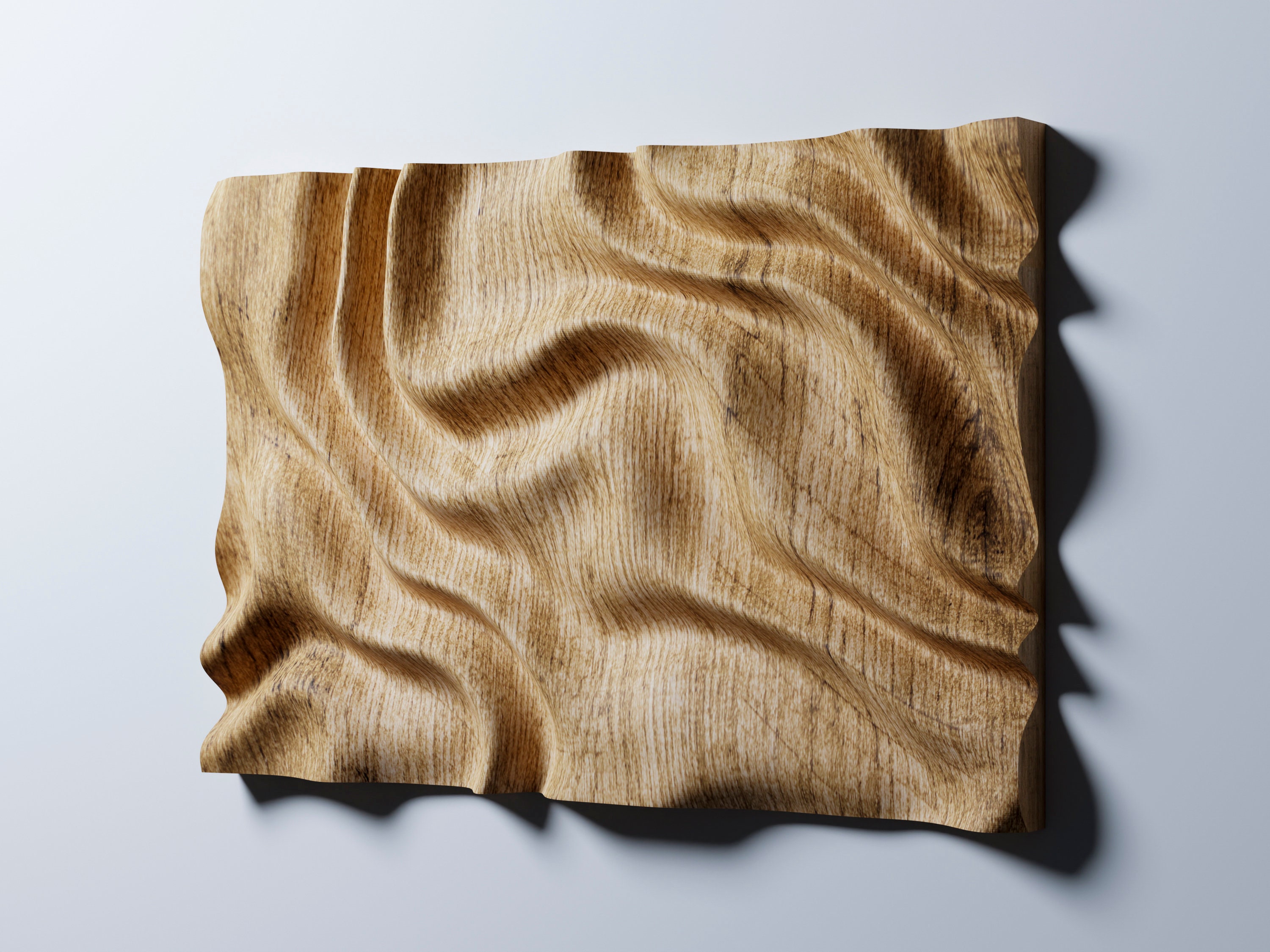 Modern 3D Wall Art STL File: CNC Carved Wood Panel (digital Download ...