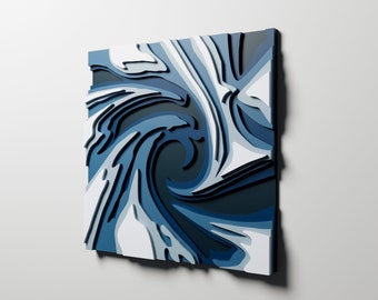 Abstract wall art | CNC files for wood router, laser cutting, or 3D print | MP2 Windstorm