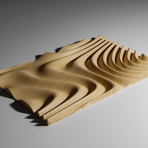Wave Panel 3D STL-modell: CNC-snideri, 3D-utskrift (digital fil) • WP4 bild 5