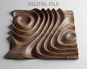 Wavy 3D Panel STL Model: CNC Router Carving Files (Digital Download) • WP3