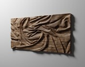 3D Drape Wall Art Panel STL File: CNC Router Carving (Digital Download) • TP3