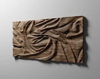3D Drape Wall Art Panel STL File: CNC Router Carving (Digital Download) • TP3