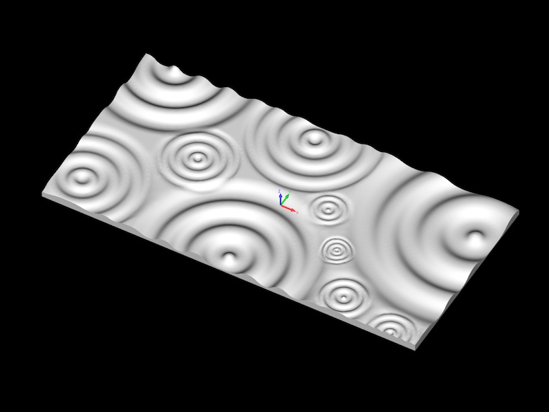 stl files for cnc woodworking water ripple pattern