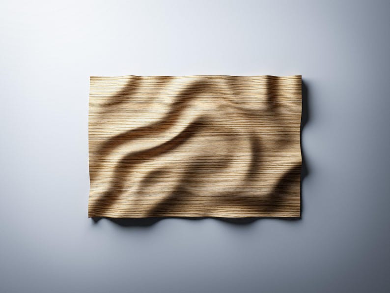 Top view - CNC STL file for wavy panels, wood wall art