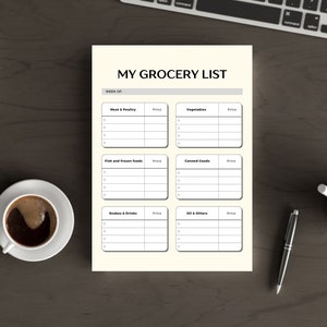 Einkaufsliste | DRUCKBARE Einkaufsliste, Plan Einkaufsliste, digitale Einkaufsliste, Einkaufsliste pdf Online Einkaufsliste druckbare Einkaufsliste