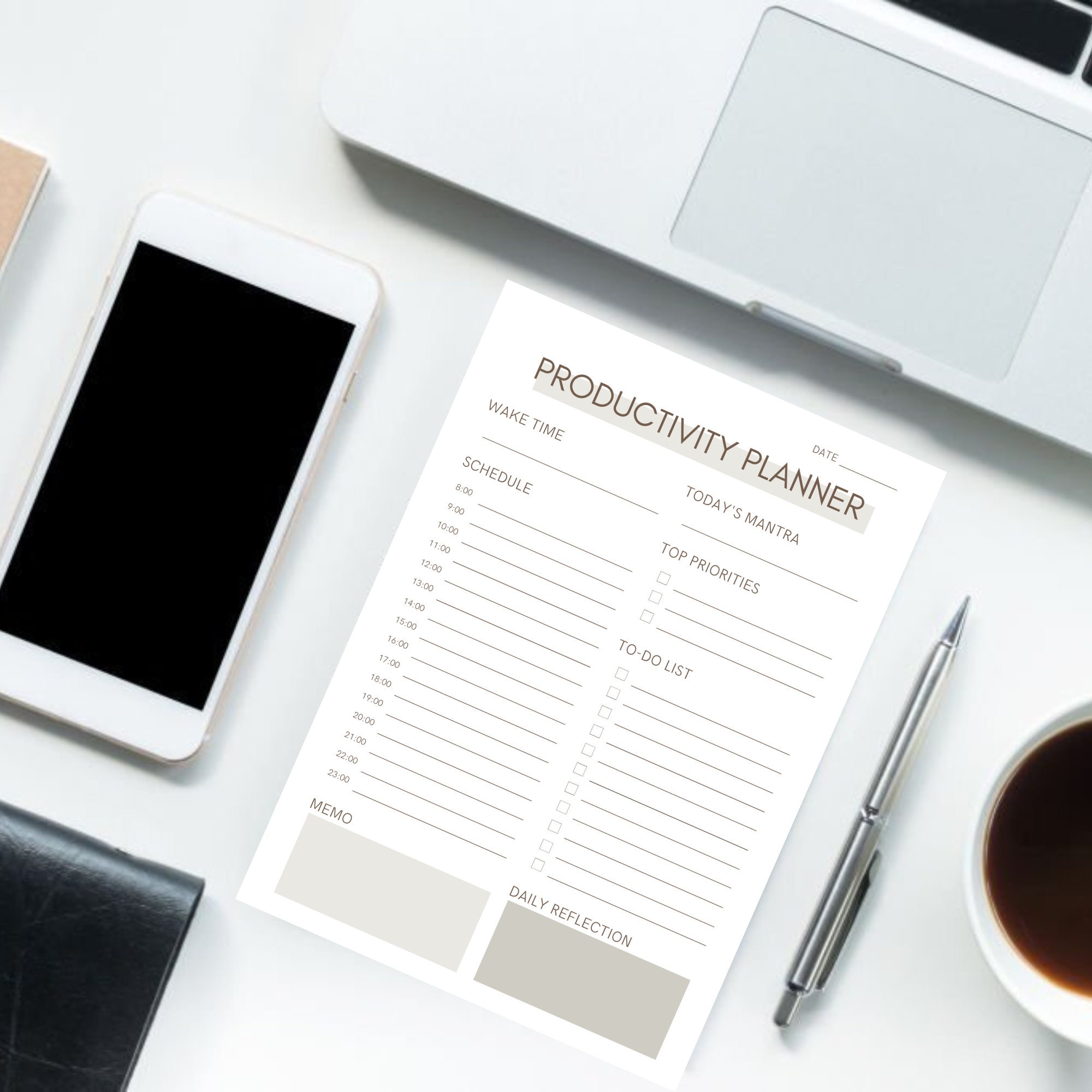 Printable Productivity Planner, Printable Life Organizer, PDF Goal ...
