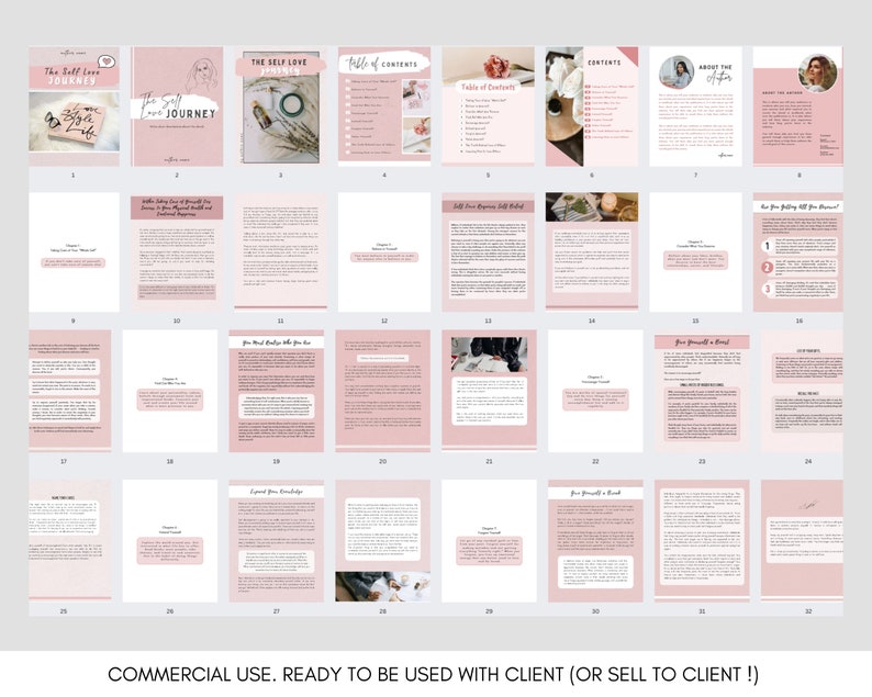 Self Love Done for You Ebook for Life Coach Workbook Canva Template ...