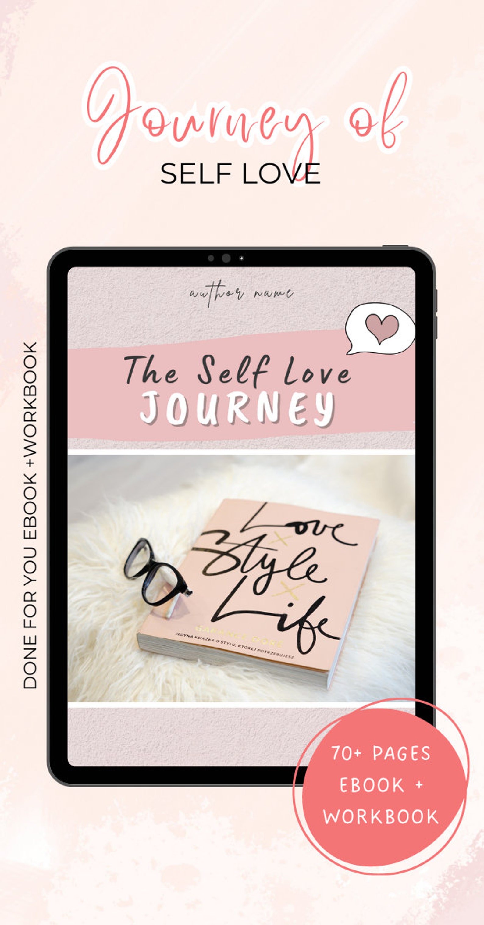 Self Love Done for You Ebook for Life Coach Workbook Canva Template ...