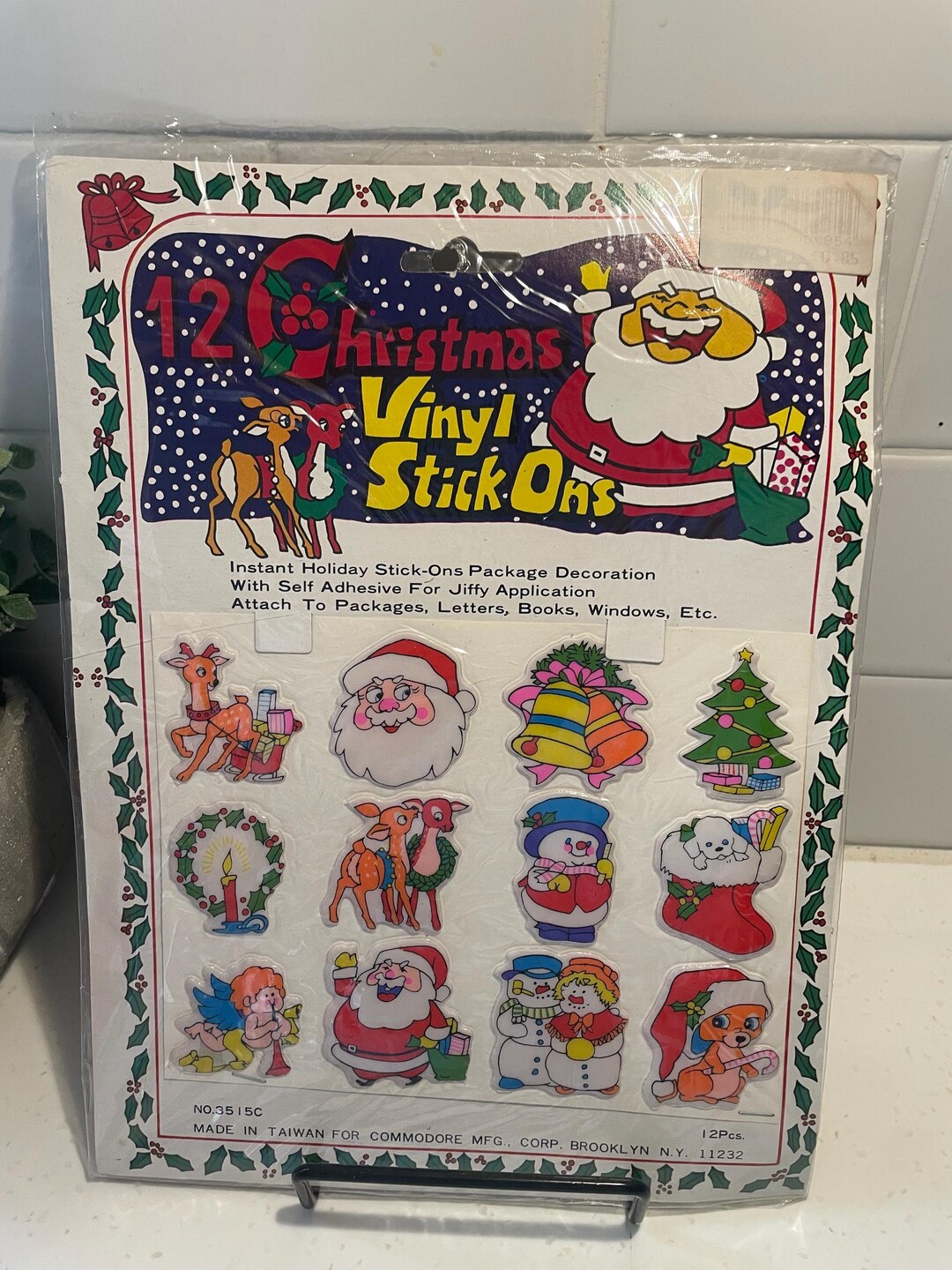 Vintage 80s Christmas Vinyl Puffy Stickers—never Opened! Etsy