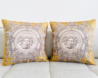 Medusa Gorgon Pillow Cover, Greek Mythology Pillow Case, Cushion Case, Housewarming Gifts, Square and Rectangular Cases