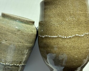 They Could Be Cousins Matching Handmade Vases Pottery